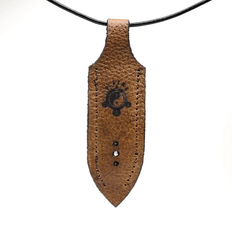 Skórzany Naszyjnik Plazmatyczny na GANS - Brązowy