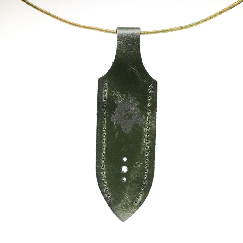 Skórzany Naszyjnik Plazmatyczny na GANS - Zielony